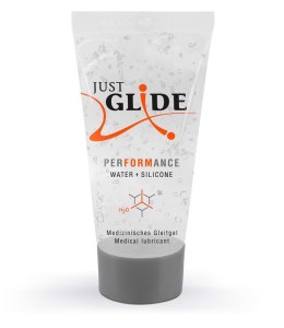 Just Glide Performance – Jedwabisty lubrykant intymny z silikonem, 20 ml