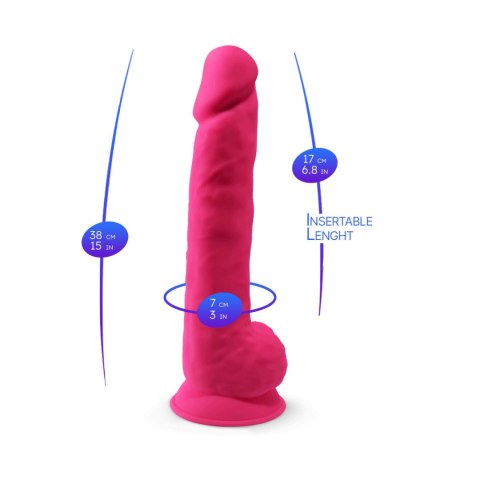 Realistyczne Dildo Silexd z Pamięcią Kształtu – Różowe (38 cm)