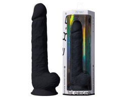 Realistyczne Dildo Silex D XXL – Klasyczny Model w Głebokiej Czerni (38 cm)