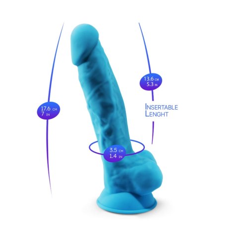 Silexd Model 1 – Realistyczne Dildo, Niebieskie 17.75 cm