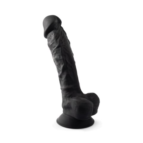 SilexD Realistyczne Dildo – 8-calowa Czerń Zmysłowej Elastyczności