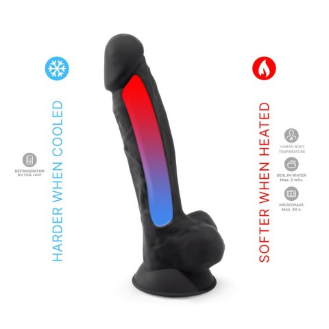 SilexD Realistyczne Dildo – 8-calowa Czerń Zmysłowej Elastyczności