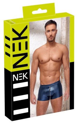 Męskie Bokserki NEK – Metaliczny Mat, Niebieskie (rozmiar S)