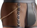 Eleganckie Slipy Męskie Svenjoyment – Czarne Wetlook z Siateczki i Detalami, Rozmiar M