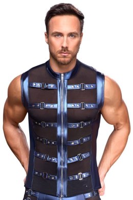 Zmysłowy Męski Top z Zamkiem i Ćwiekami, 2XL