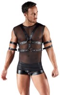 Męski Komplet Bondage Svenjoyment – Koszulka z Uprzężą i Wiązaniami, Rozmiar S