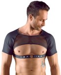 Zmysłowy Męski Crop Top z Siateczką S