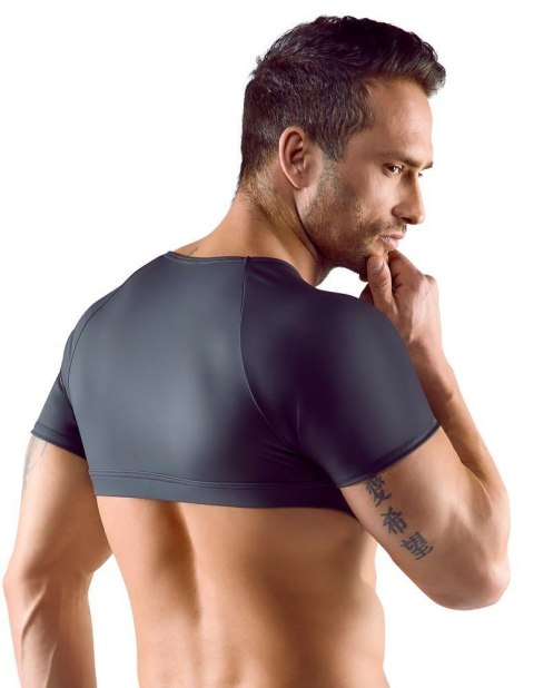 Zmysłowy Męski Crop Top z Siateczką S