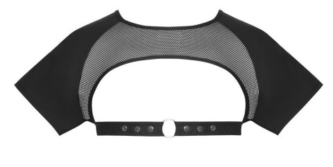 Zmysłowy Męski Crop Top z Siateczką S
