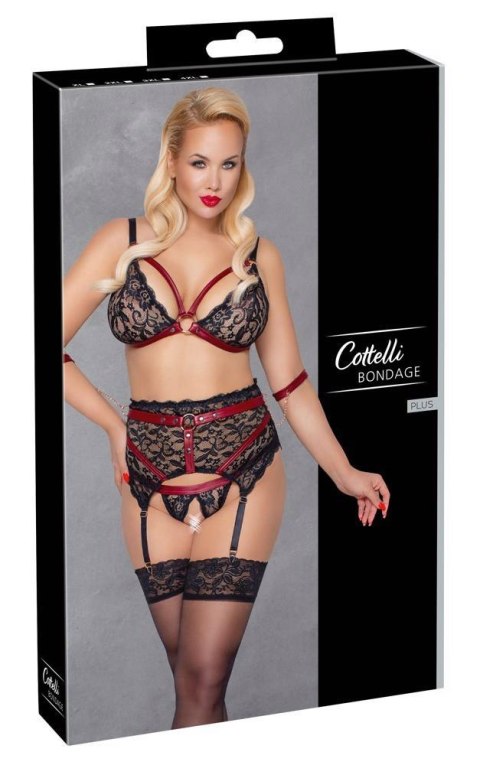 Zmysłowy komplet bielizny Bondage 3XL