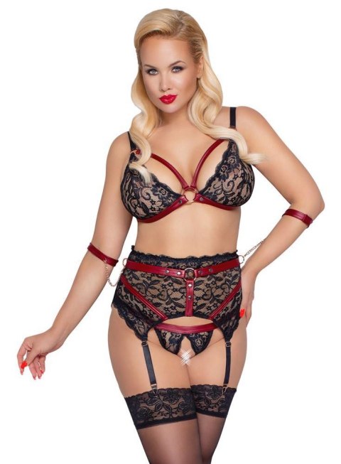 Zmysłowy komplet bielizny Bondage 3XL