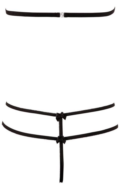 Elegancki koronkowy komplet, czarny XL