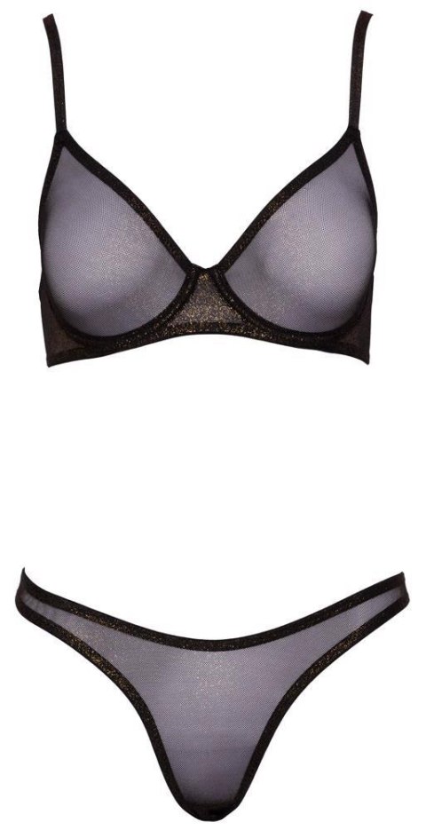 Zmysłowy Komplet Bielizny Cottelli LINGERIE: Biustonosz Usztywniany i Stringi 80C/L