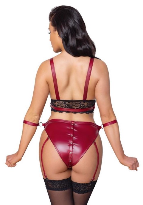 Zmysłowy komplet bielizny bondage, rozmiar S