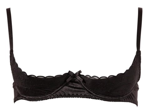 Biustonosz typu Shelf Bra, czarny, rozmiar 80C