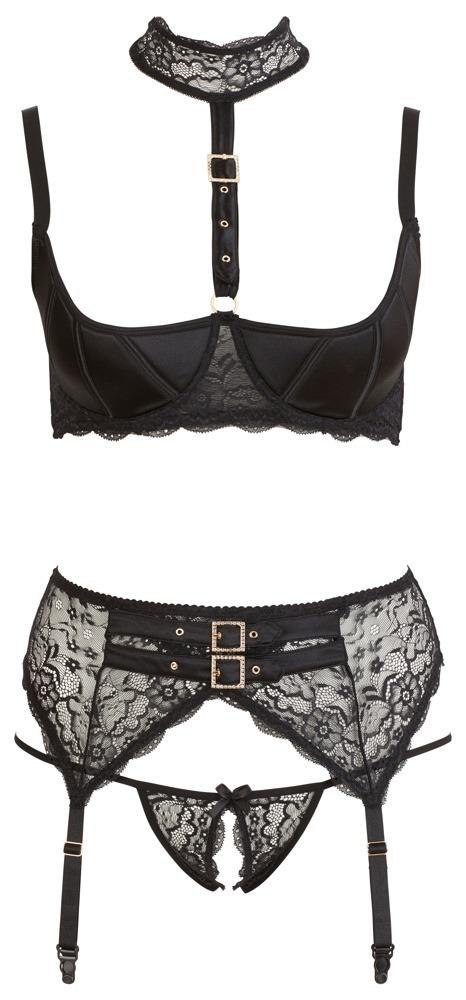 Zmysłowy Komplet Bielizny z Biustonoszem Open Bra 85D/L