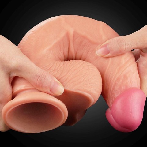 Dwuwarstwowe Dildo Realistyczne z Platynowego Silikonu 25 cm