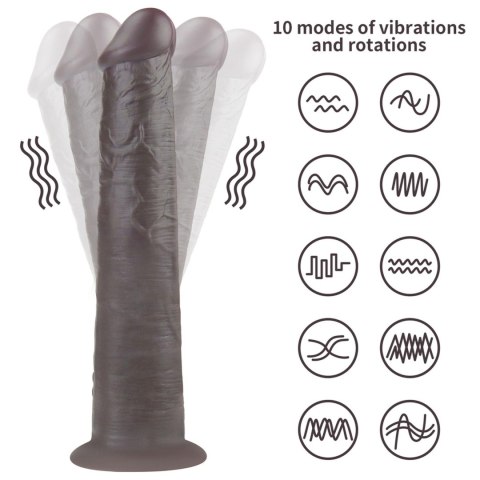 Luksusowe Dildo Realistyczne Lovetoy z Rotacją i Wibracjami – Dwuwarstwowy Silikon Platynowy, 25,4 cm