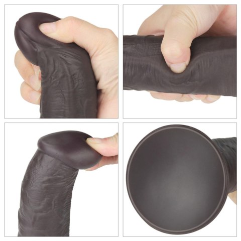 Luksusowe Dildo Realistyczne Lovetoy z Rotacją i Wibracjami – Dwuwarstwowy Silikon Platynowy, 25,4 cm