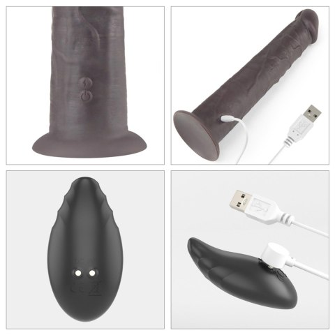 Luksusowe Dildo Realistyczne Lovetoy z Rotacją i Wibracjami – Dwuwarstwowy Silikon Platynowy, 25,4 cm