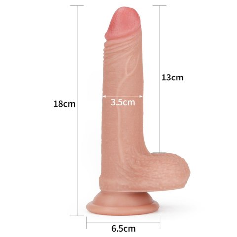 7-calowe Dildo Realistyczne z Dwuwarstwowego Silikonu Platynowego