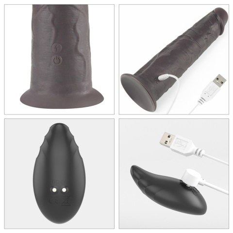 Ultrarealistyczne Dildo z Obrotem i Wibracją 8.0'' z Podwójnego Silikonu Platynowego