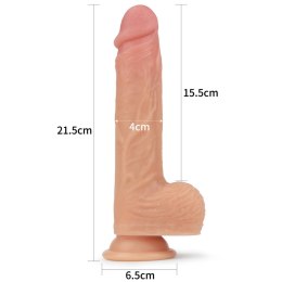 Realistyczne Dildo Obrotowe Liam 21.5 cm z Podwójnym Silikonem i Funkcją Grzania