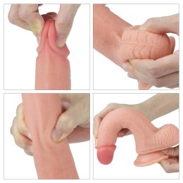 Realistyczne dwuwarstwowe dildo z platynowego silikonu 20 cm