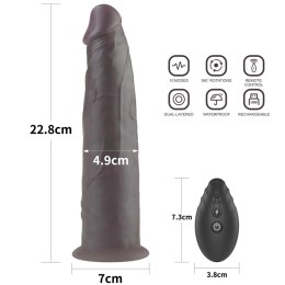 Realistyczny Dildo z Platynowego Silikonu o Podwójnej Warstwie z Rotacją i Wibracjami – 23 cm