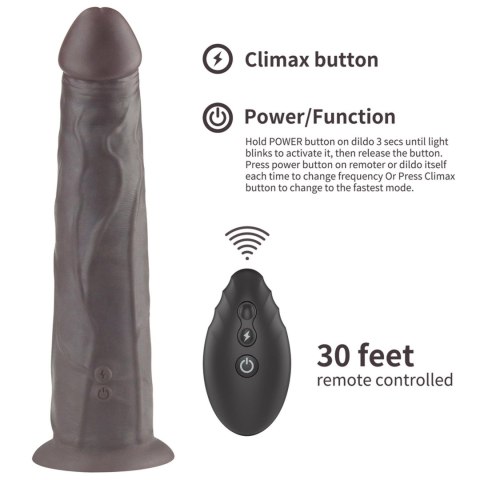 Realistyczny Dildo z Platynowego Silikonu o Podwójnej Warstwie z Rotacją i Wibracjami – 23 cm