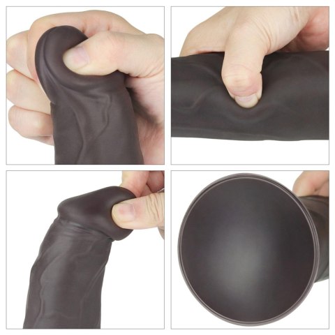 Realistyczny Dildo z Platynowego Silikonu o Podwójnej Warstwie z Rotacją i Wibracjami – 23 cm