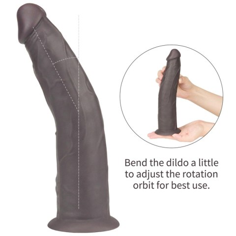 Realistyczny Dildo z Platynowego Silikonu o Podwójnej Warstwie z Rotacją i Wibracjami – 23 cm