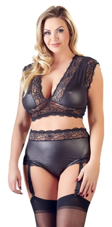 Zmysłowy komplet biustonosza i fig 3XL