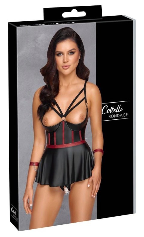 Elegancki Komplet Bielizny Bondage z Biustonoszem Push-up – Rozmiar 85B/L