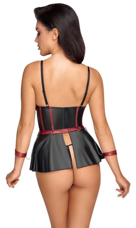 Elegancki Komplet Bielizny Bondage z Biustonoszem Push-up – Rozmiar 85B/L