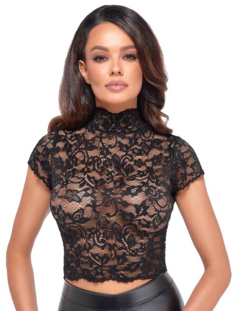 Koronkowy Top Noir M