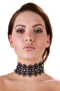 Zmysłowy Haftowany Choker z Dżetami