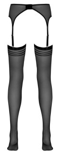 Czarny Pas do Pończoch L/XL