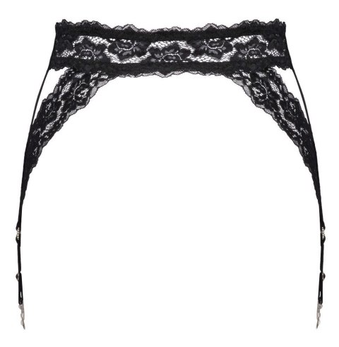 Elegancki pas do pończoch z koronką i ozdobnym sercem L/XL