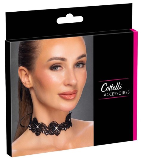 Zmysłowy Czarny Choker Koronkowy S-L