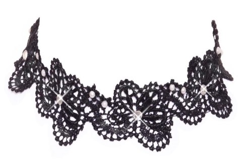 Zmysłowy Czarny Choker Koronkowy S-L