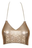 Złoty Metalowy Top Glamour