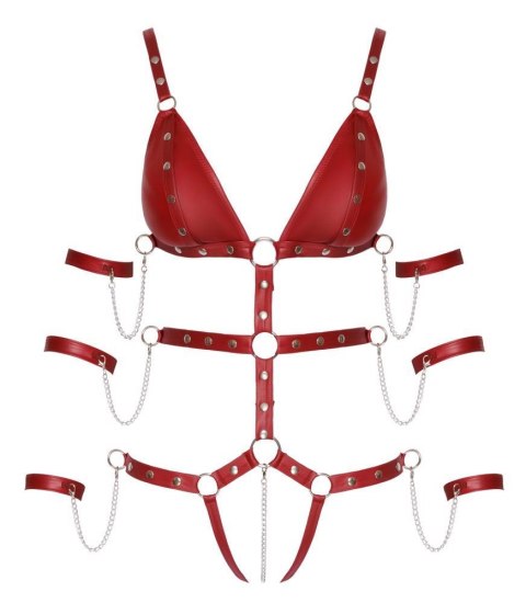 Bad Kitty Strap Body w Kolorze Czerwonym, rozmiar L
