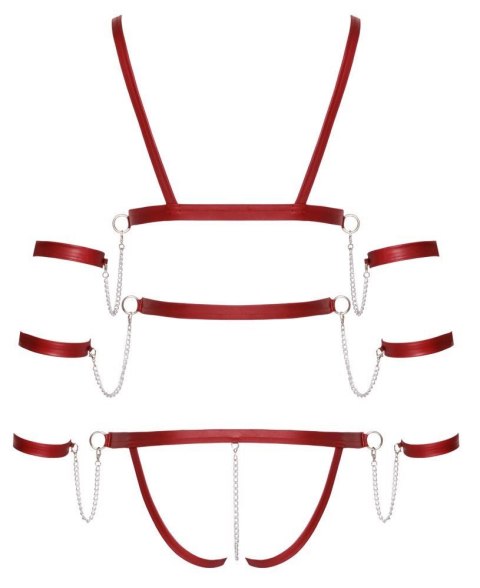 Bad Kitty Strap Body w Kolorze Czerwonym, rozmiar L