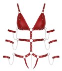 Uwodzicielskie Body z Paskami Bad Kitty, Czerwone, XL