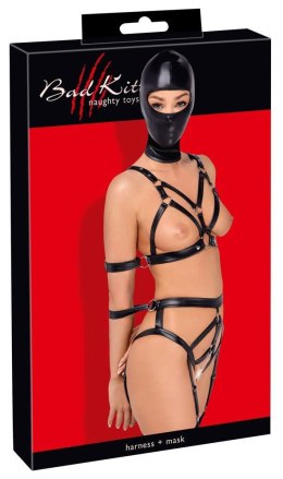 Zestaw Uprzęży i Maski Bad Kitty Strap+Mask XS