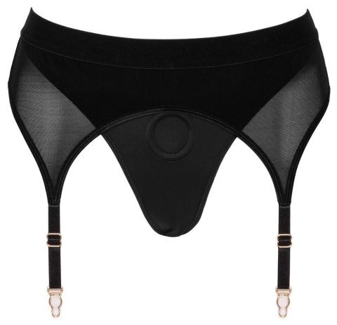 Bad Kitty Erotyczny string z uprzężą strap-on i pasem do pończoch 2XL