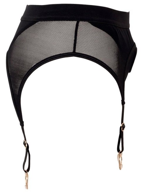 Bad Kitty Erotyczny string z uprzężą strap-on i pasem do pończoch 2XL