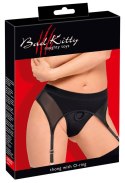 Eleganckie stringi strap-on Bad Kitty L z pasem do pończoch