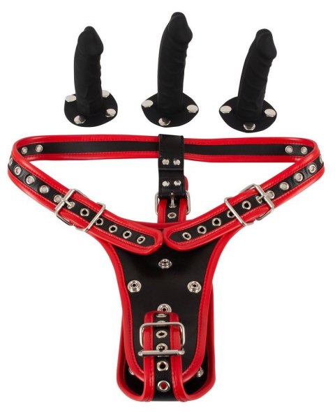 Uprząż Bad Kitty z Zestawem Dildo, Rozmiar 2XL